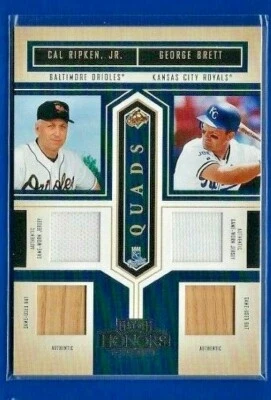 Бита George Brett Cal Ripken Molitor Rod Carew Playoff Quads MLB GU SP 2/5 - Изображение 1 из 2