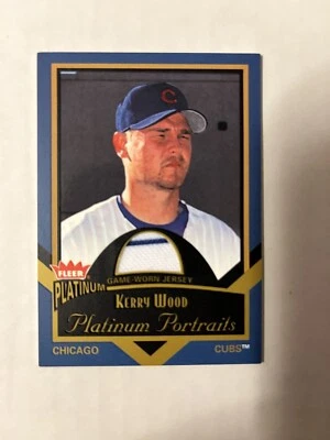 2003 Fleer Platinum KERRY WOOD Platinum Portraits Game Used Jersey Chicago Cubs - Image 1 of 2