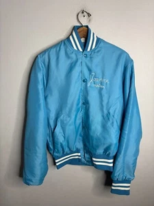 Vintage Cheerleader Varsity Jacket Mens M 70s Chainstitch Snap Fleece Lined 3769 - Picture 1 of 7