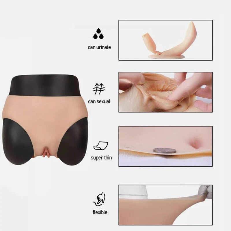 KNOWU Ropa interior de silicona completa Pant Shorts vagina realista drag queen transgénero