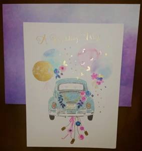 "Congratulations !", (1) Leanin' Tree Wedding Wish Card, New With (1) Envelope - Picture 1 of 11