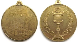 Medaille / Anhänger 1912, 23. Eurcharisten-Kongress in Wien, Stephansdom - Bild 1 von 3