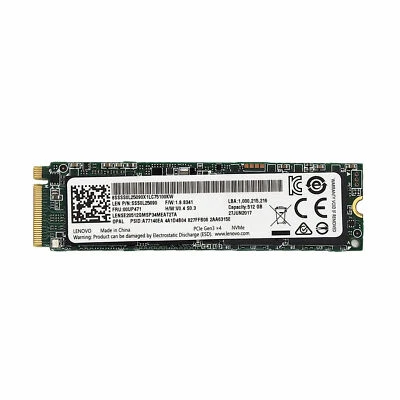 Lenovo 512GB M.2 SSD 00UP471 2280 Solid State Drive PCIe 3.0 x4 NVMe F/ Thinkpad - Image 1 of 2