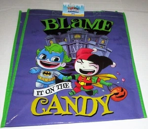 DC SUPER FRIENDS Reusable Tote Bag 13" X 15" X 7" BLAME IT ON THE CANDY - Picture 1 of 1