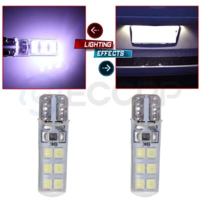 2x 6000K White T10 Silica Canbus Error Free LED License Instrument Cluster Light - Изображение 1 из 4