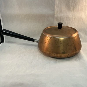 Vintage Spring Switzerland Swiss Copper on Metal Fondue Pot w/ Lid And Insert - Picture 1 of 15