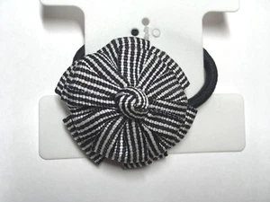 Gymboree Prep Club Blue White Pinwheel Ponytail Holder NWT Super Cute School - Picture 1 of 7
