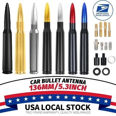 Antena bala corta universal calibre 50cal repuesto para Toyota Dodge RAM Foto 1 de 4