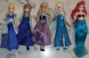 Disney Parks Mini 3" Princess Doll Figure Lot Removable Cloth Dress Pollu Pocket - Picture 1 of 5