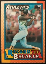 1989 Topps #7 Rickey Henderson Oakland Athletics HOF Original