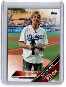 2016 Topps Update First Pitch Keith Urban Los Angeles Dodgers #FP-5