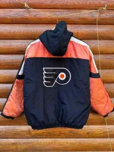 Vintage Philadelphia NHL Starter Puffer Pullover Jacket - Picture 1 of 11