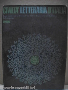 CIVILTA LETTERARIA D ITALIA vol I° Saggi critici e storici Branca Galimberti di - Picture 1 of 5