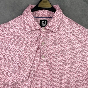 Camisa Footjoy Hombre Grande Polo Rosa Golf Estampado Floral Patrón Rendimiento Completo - Imagen 1 de 11