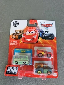 Disney Pixar Cars Mini Racers 3 Pack New Dusty Rusteze,lightning Mcqueen,Mater - Picture 1 of 2