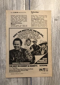 Pubblicità rivista guida tv Nashville Palace vintage anni 80 0C25 453 - Foto 1 di 2