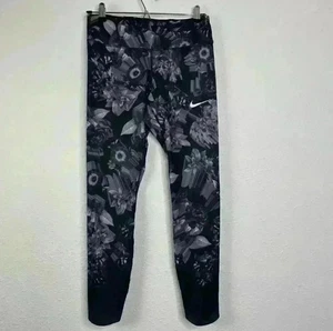 Legging femme Nike Dri-Fit taille S imprimé botanique crop rapide - Photo 1/8