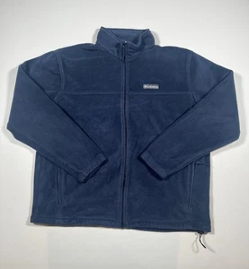 Chaqueta Columbia Para Hombres 2XL Azul Marino Cremallera Completa Polar Cuello Soporte Bolsillos con Cremallera - Imagen 1 de 7