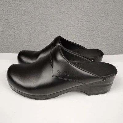 Sanita Original Danish Clogs Womens 38 Black Leather Pro Nurses Shoes US 7 - 7.5 - Image 1 of 4