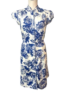 Vestido camisero Merona vintage de algodón con mangas y gorra para mujer talla S Cottagecore francés - Imagen 1 de 9