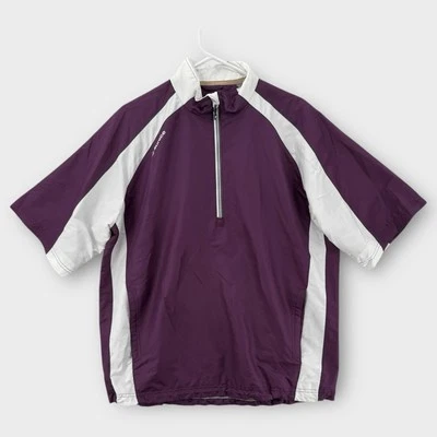 Camisa de viento deportiva de golf Sunice Winston manga corta para hombre mediana púrpura empacable Foto 1 de 4
