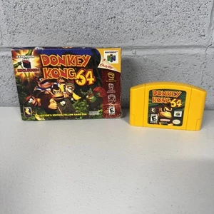 Donkey Kong 64 N64 Nintendo 1999 Video Game Cartridge with Box No Manual No Expa - Picture 1 of 12