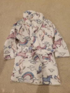 NWT HSN Lacey Chabert Kid's "Mommy+Me" Printed Short Robe Unicorns Kid Small - Picture 1 of 11