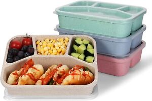Lunch Box 4-Compartments Food Container Bento Storage Boxes For Kids Adults