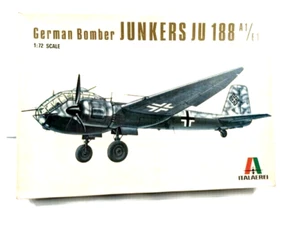 VINTAGE ITALAEREI AIRPLANE MODEL KIT GERMAN BOMBER JUNKERS JU188 A1/E1 1/72 - Picture 1 of 7