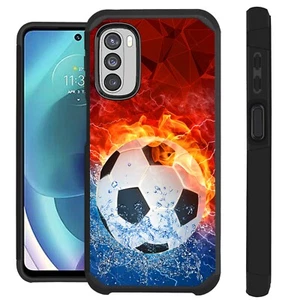 FUSION Case For Moto G Stylus 5G 2022 Hybrid Phone Cover SOCCER STORM - Picture 1 of 4