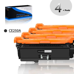 4 PACK CE250A 504A Toner for HP Color LaserJet CP3525dn CP3525n CP3525x CP3530 - Picture 1 of 24