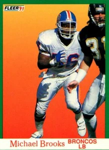 1991 Fleer Michael Brooks Denver Broncos #44 - Picture 1 of 2