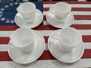 Corning Corelle Floral Spray set of 4 cups/mugs AND 4 saucers - Picture 1 of 5