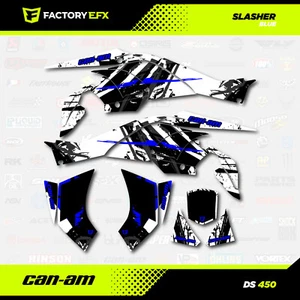 Blue Racing Graphics Kit fits Can-Am DS450 All years Slasher design Decal - Bild 1 von 2