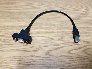 Startech 1 ft Panel Mount USB Cable B to B - F/M lot of 2 - Picture 1 of 4