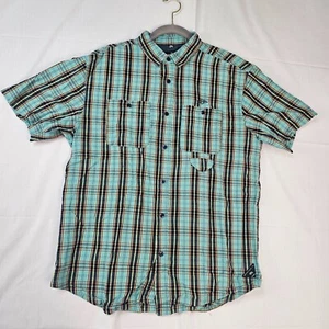 10 Camicia Profonda Uomo Extra Large Manica Corta Bottoni 100% Cotone - Foto 1 di 10