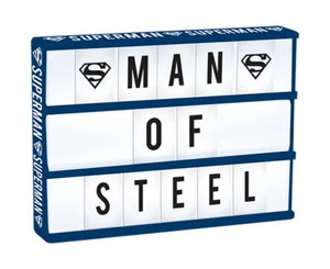 DC Comics Superman Home Decor Light Up Box w/ Letters Message Board Decoration - Picture 1 of 2