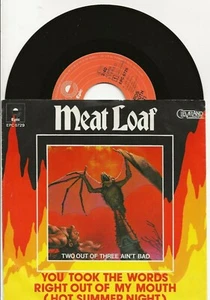 MEAT LOAF YOU TOOK THE WORDS RIGHT OUT RARE SINGLE FROM NETHERLANDS - Picture 1 of 2