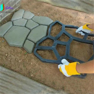Plastic Path Maker Mould Paving Concrete Stepping Stone Lawn Mold Walk Maker - Picture 1 of 17