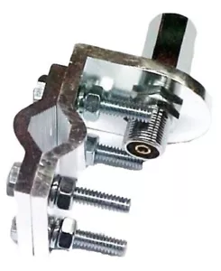 Workman BRV1 Doppia scanalatura CB Supporto a specchio antenna radio con borchie alluminio SO239 - Foto 1 di 1
