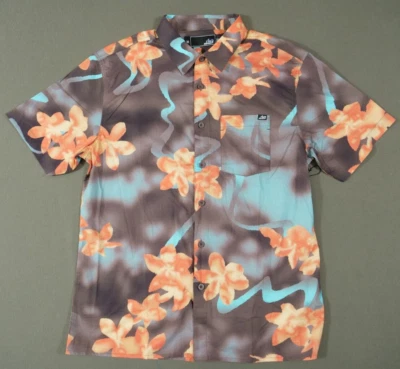Camisa con botones Lost Enterprises para hombre mediana hawaiana floral manga corta nueva Foto 1 de 4