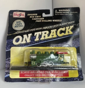 Maisto On Track VTG Burlington Northern Diecast Train Car & Track NOS Engine - Picture 1 of 3