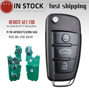 For Audi Keyless Entry Remote Flip Key Fob IYZ 3314 / 4F0837220 N AG / 8E Chip - Picture 1 of 7