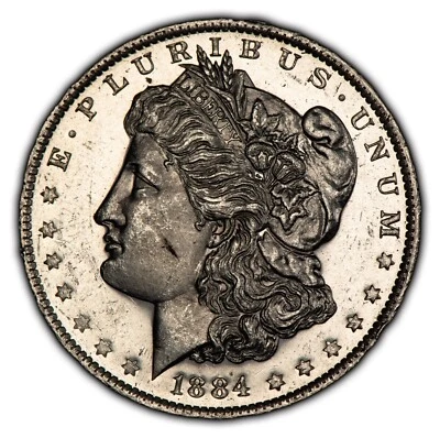 1884-O $1 Morgan Silver Dollar - Looks DPL DMPL Deep Proof-Like - BU - SKU-B3247 - Image 1 of 4