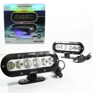 TYPE S 49 COLOR APP CONTROL 6" LED RUNNING LIGHT OFF ROAD FOG SPOT FLOOD LIGHTS - Picture 1 of 7