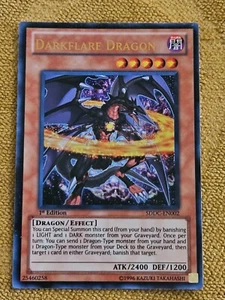 Yugioh Darkflare Dragon SDDC-EN002 1st Edition - Picture 1 of 9