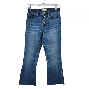 Madewell Cali Demi Boot Raw Hem Jeans G0997 Medium Wash Damen Größe 26 - Bild 1 von 9