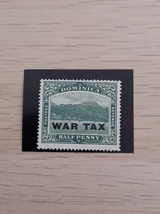Dominica Stamp 1918. 1/2d Green. Overprint WAR TAX. LMM - Picture 1 of 2