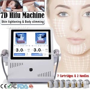 7D Hifu Anti-aging Facial Machine + 7Pcs Cartridges Face Lifting Body Slimming - Picture 1 of 15