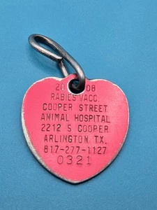 Vintage Rare 2008 Cooper St Animal Hospital Arlington Texas Dog Tag - Picture 1 of 2